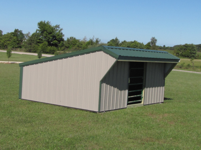 10x15 Half Enclosed W/Gate pictured above
